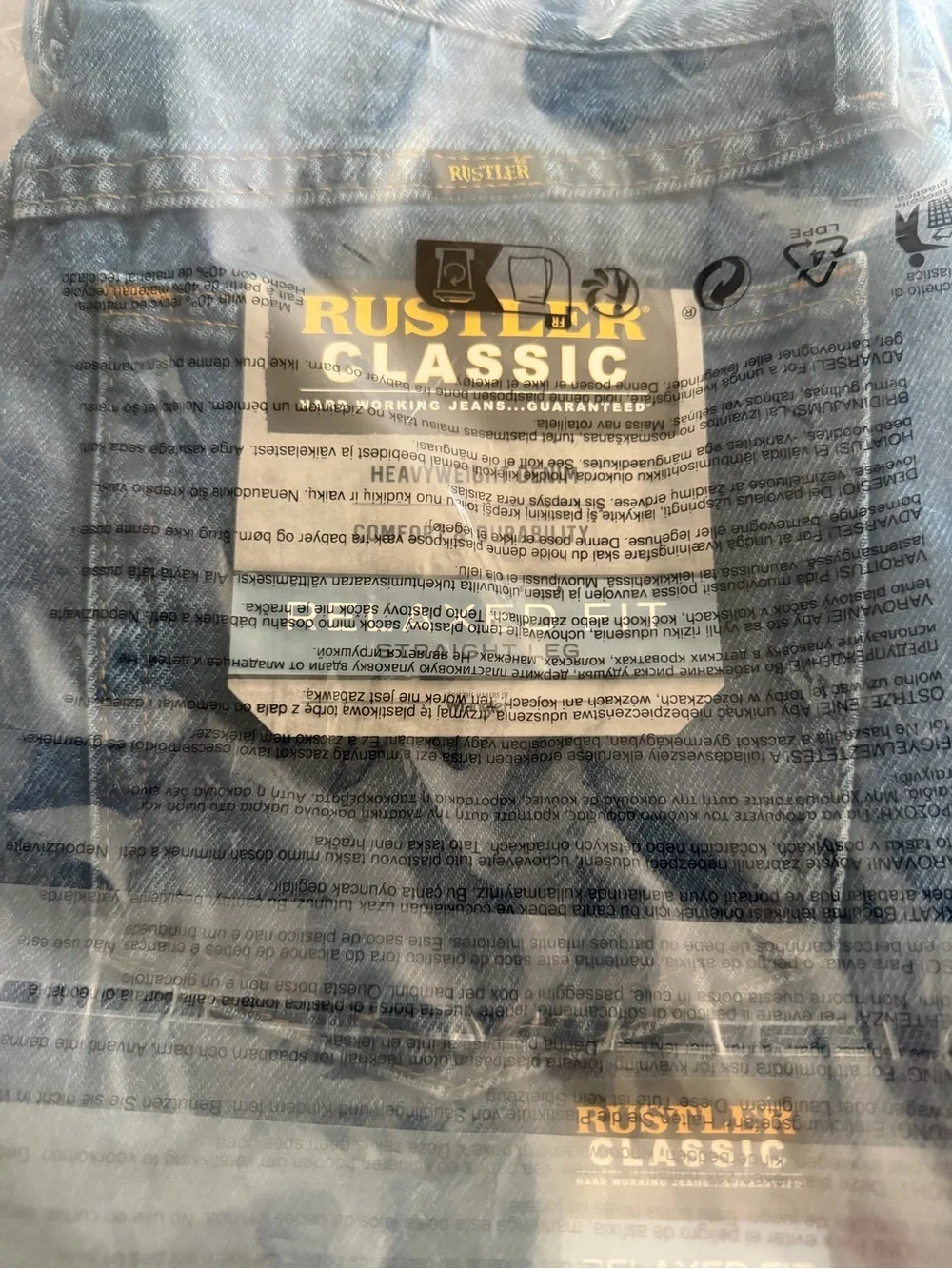 Rustler Men's Light Blue Classic Relaxed Jeans size 32x32 - Picture 1 of 4